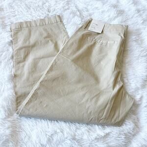 A New Day Pants Womens 10R Khaki Straight Leg High Rise Stretch Work